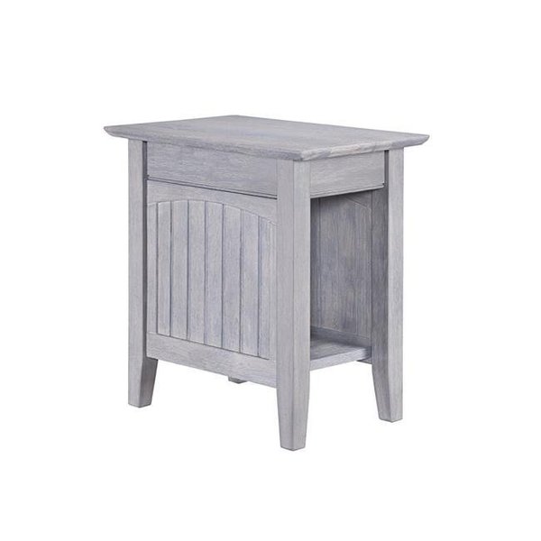 Atlantic Furniture Atlantic Furniture AH13308 Nantucket Chair Side Table; Dark White AH13308